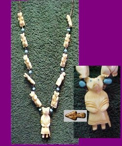 Bear Necklace 29" at $75.00