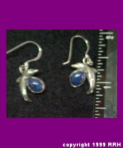 Dolphis and Lapis earrings $29.00